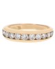 Round Diamond Tapered Band in Yellow Gold